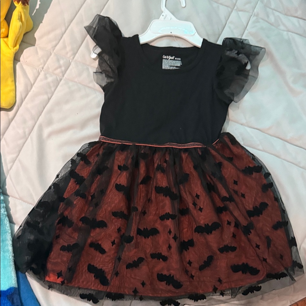 Cat & Jack Black and Orange Bat Costume Dress